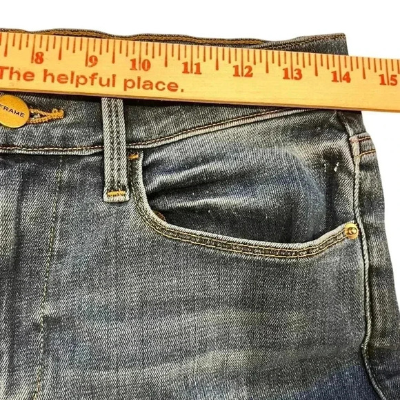 Frame Denim Le High Skinny Size 29 Poe Medium Wash Mid Rise Stretch Casual Crop - Picture 11 of 12